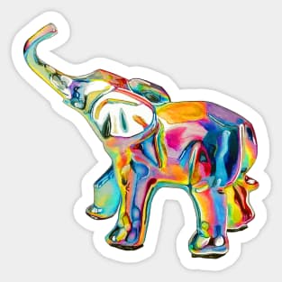 Repeat Rainbow Elephant Sticker